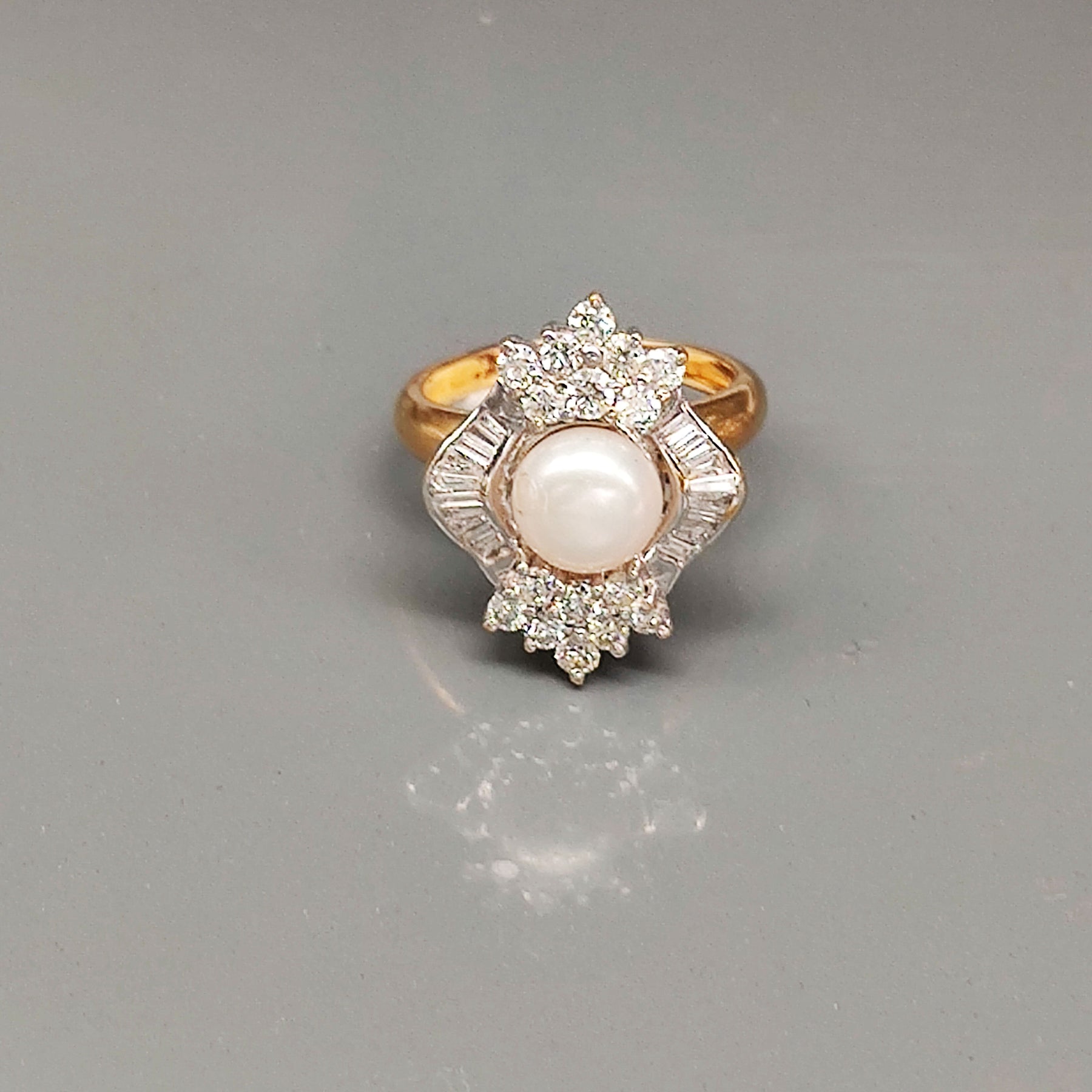 1.60ctw Vintage Pearl & Diamond Ring – Jewels by Grace